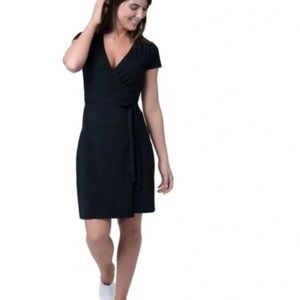Pact Black Wrap Dress